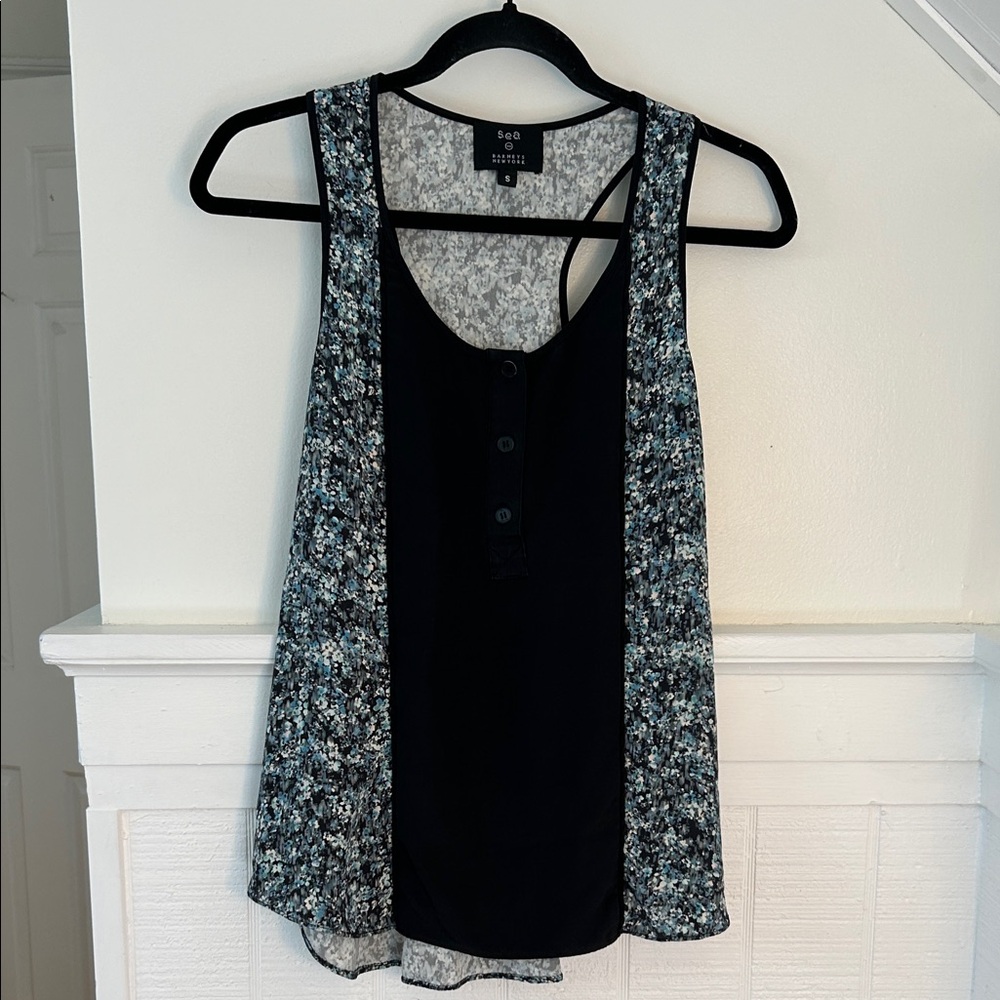 Sea XO Barneys New York Silk Pattern Tank Blouse women’s Small